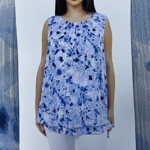 Cristina B Women's L Blouse Chambray a1927